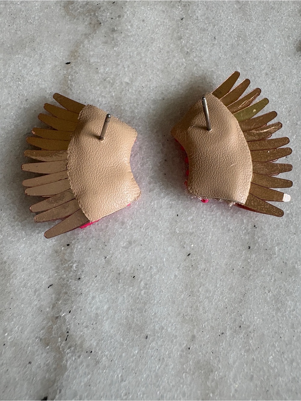 Mignonne Gavigan Hot Pink and Gold Micro Madeline Stud Earrings - Picture 3 of 3